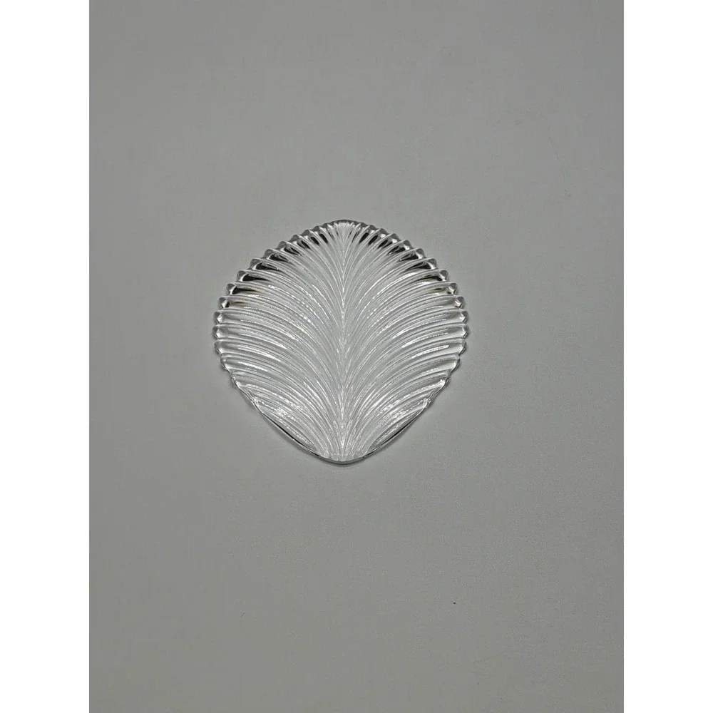 Nachtmann‎ Vivendi Clear Crystal Leaf Glass Plates Set of 8 Riedel Germany 6.5in